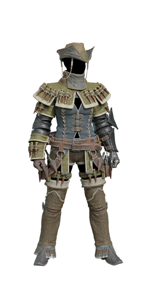 Battle α armor set, presentation art