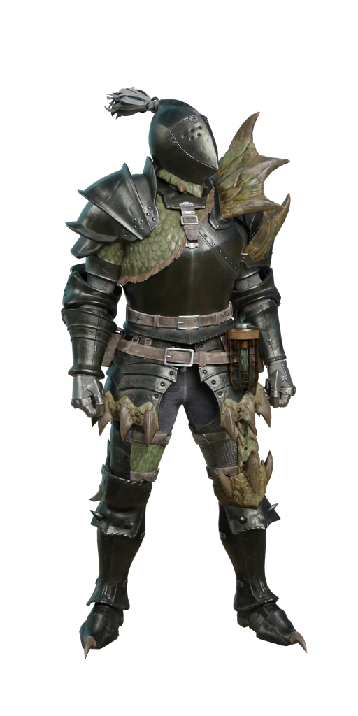 Rathian α armor set, presentation art