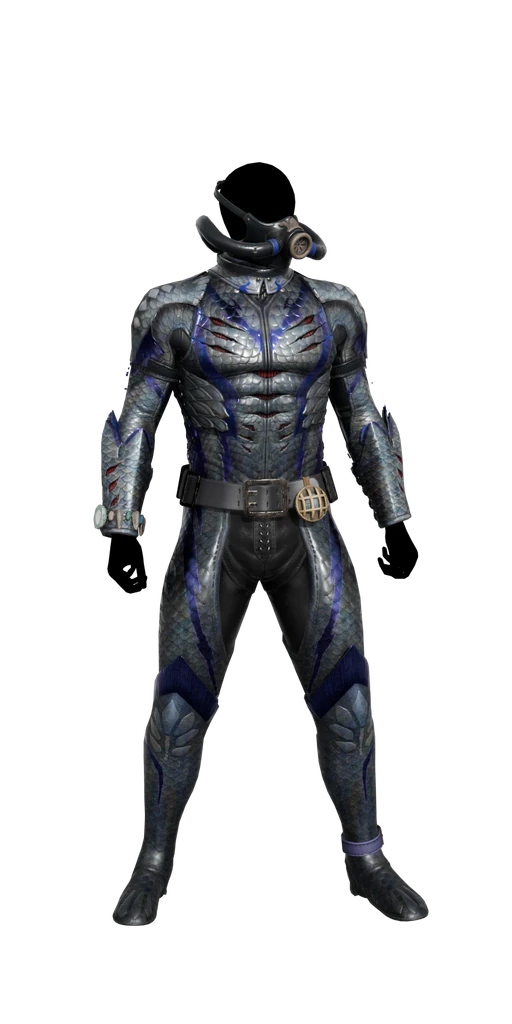Diver α armor set, presentation art