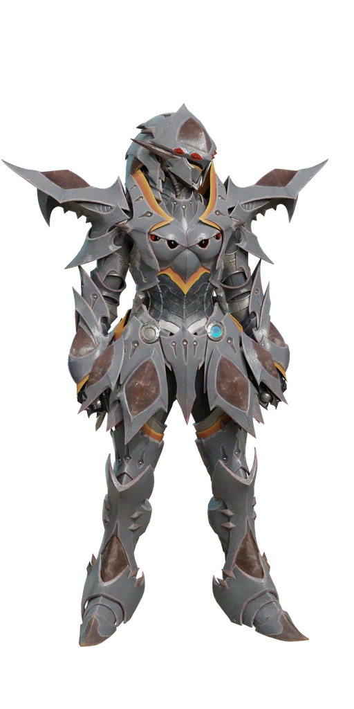 Nerscylla β armor set, presentation art