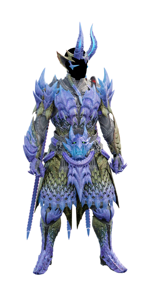 Rey Dau γ armor set, presentation art