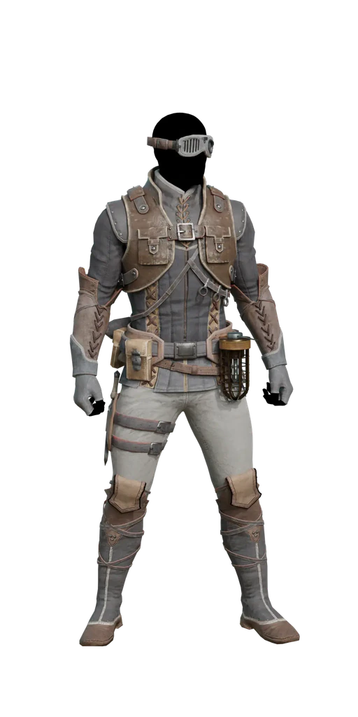 Leather armor set, presentation art