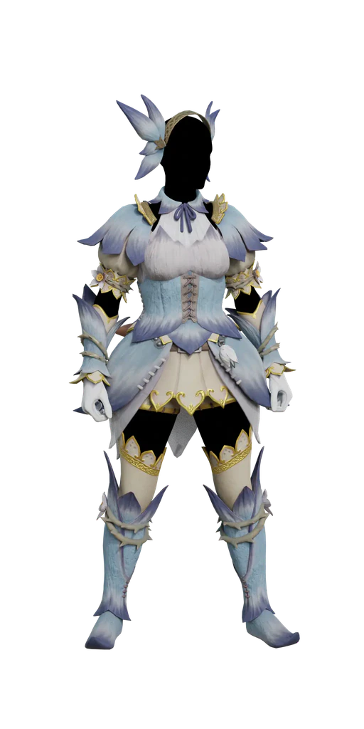 Melahoa α armor set, presentation art