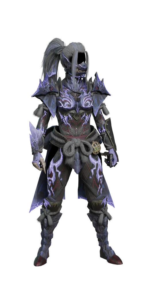 Guardian Ebony α armor set, presentation art