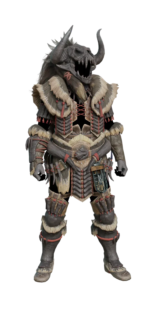 Bone α armor set, presentation art