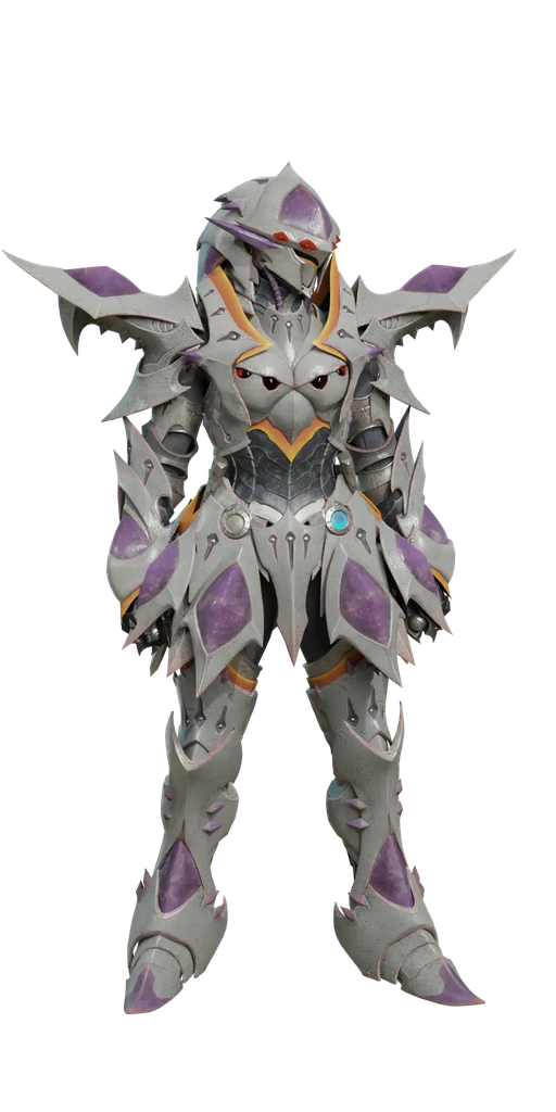 Nerscylla α armor set, presentation art