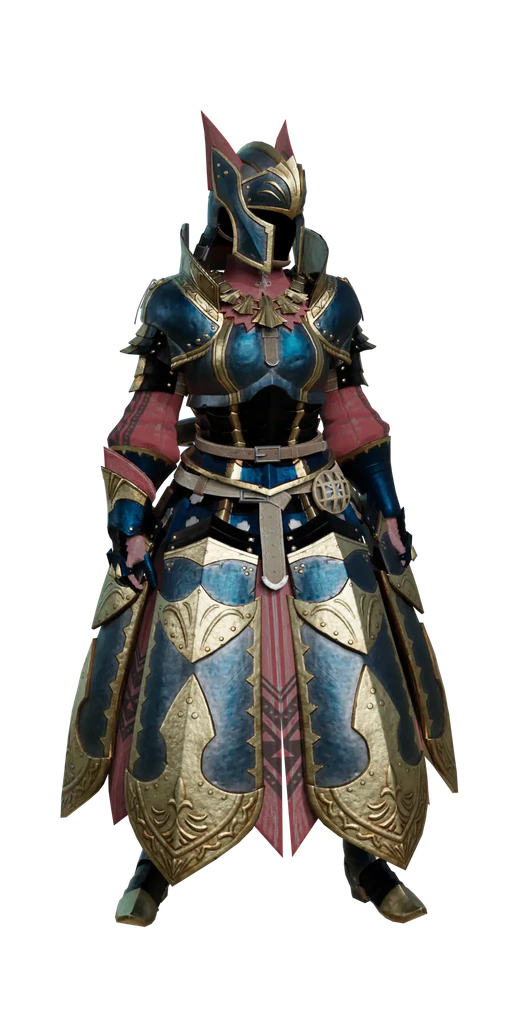 Damascus α armor set, presentation art