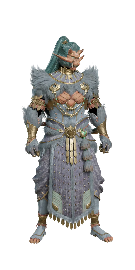 Blango β armor set, presentation art