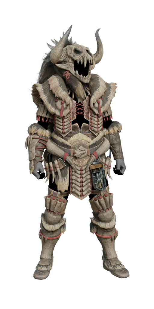 Bone armor set, presentation art