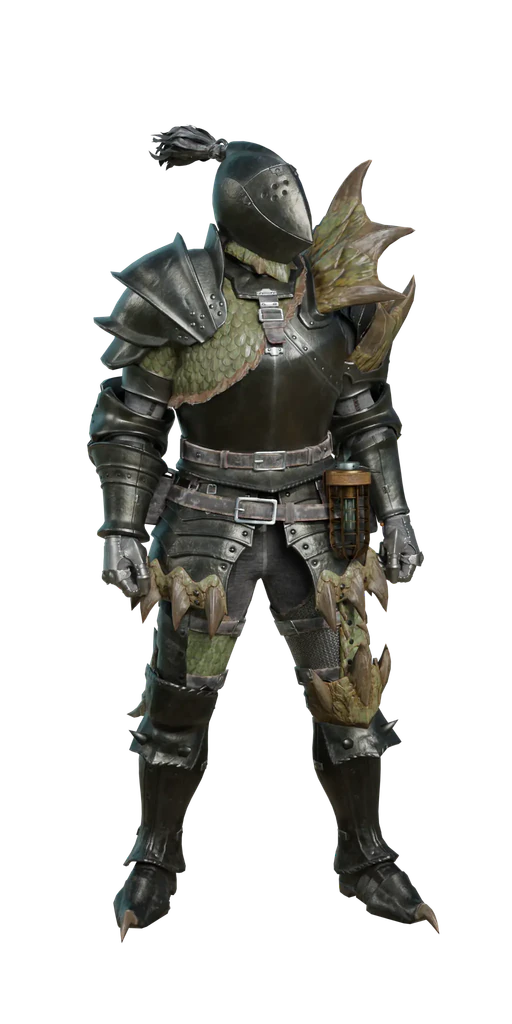 Rathian β armor set, presentation art